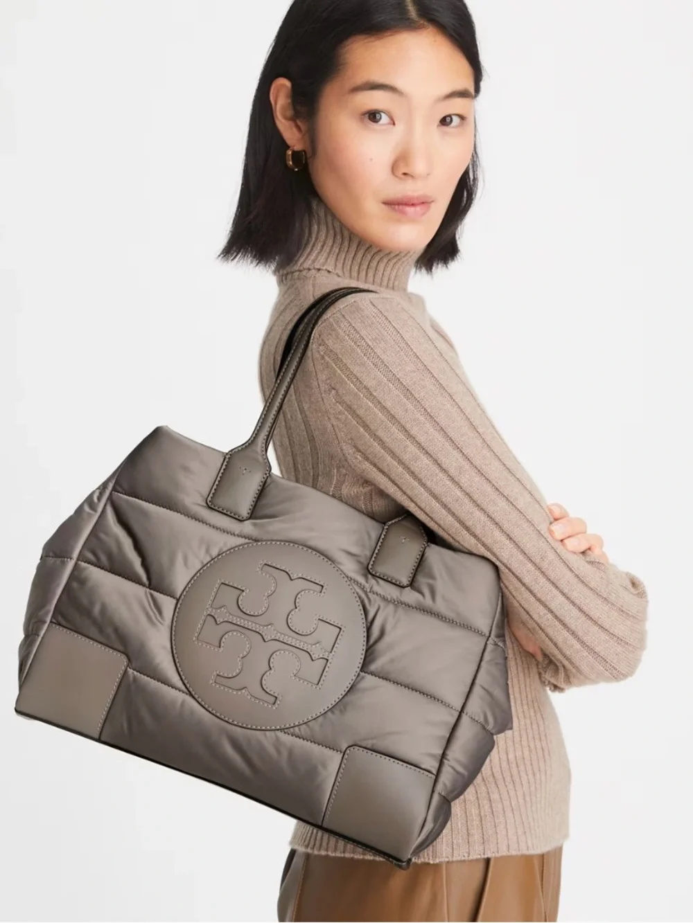 Tory Burch ELLA Mini Puffer Tote Shoulder Bag